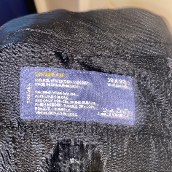 Stafford mens slacks 38x32 charcoal gray Classic Fit Year Round. - Picture 5 of 7